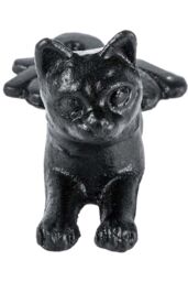 Homescapes Heavyweight Cast Iron Cat Door Stop in Black - thumbnail 1