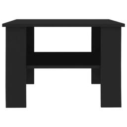 Berkfield Home Coffee Table Black 60x60x42 cm Engineered Wood - Size: 60 x 60 x 42 cm - thumbnail 4