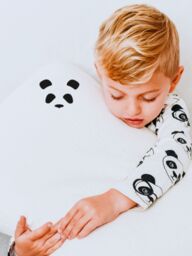 Panda London Memory Foam Bamboo Kids Pillow in White - thumbnail 5
