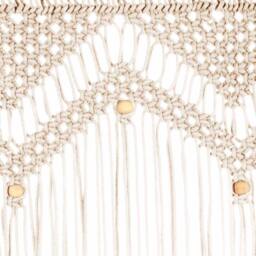 Berkfield Home Macrame Curtain 140x240 cm Cotton in Cream - thumbnail 5
