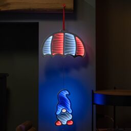 Samuel Alexander 60cm Parachuting Christmas Infinity Gonk Hanging Decoration with Multi-Coloured LEDs - thumbnail 1