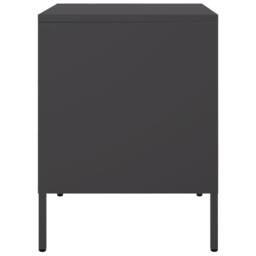 Berkfield Home Durable Bedside Cabinet Black 36x39x50.5 cm Steel - thumbnail 7