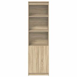 Berkfield Home Highboard Sonoma Oak 50x35x180 cm Engineered Wood in Brown - Size: 50 x 35 x 180 cm - thumbnail 6