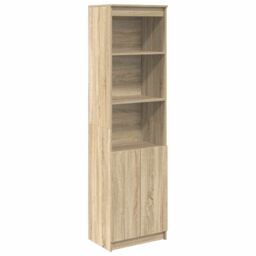 Berkfield Home Highboard Sonoma Oak 50x35x180 cm Engineered Wood in Brown - Size: 50 x 35 x 180 cm - thumbnail 2