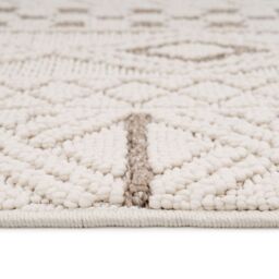 Kukoon Beige Cream Scandi Textured Looped Pile Area Rug in Off-White - Size: 80 cm x 150 cm - thumbnail 4