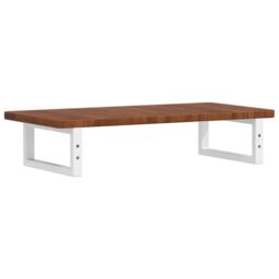 Berkfield Home Basin Shelf Wall Mounted Steel & Solid Wood Oak in Brown - thumbnail 6