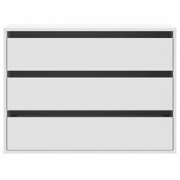 Berkfield Home Corner Chest of Drawers White 80x41x58 cm Engineered Wood - Size: 80 x 41 x 58 cm - thumbnail 4