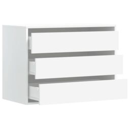 Berkfield Home Corner Chest of Drawers White 80x41x58 cm Engineered Wood - Size: 80 x 41 x 58 cm - thumbnail 5