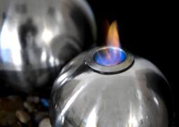 Primrose Water Feature Magma Triple Sphere Stainless Steel Fire & Water in Metallic Silver - thumbnail 6