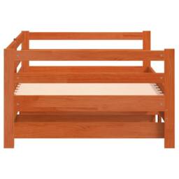 Berkfield Home Daybed with Trundle without Mattress Wax Brown 90x200 cm Solid Wood - thumbnail 8
