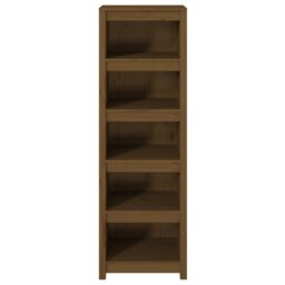 Berkfield Home Book Cabinet Honey Brown 50x35x154 cm Solid Wood Pine - Size: 50 x 35 x 154 cm - thumbnail 5