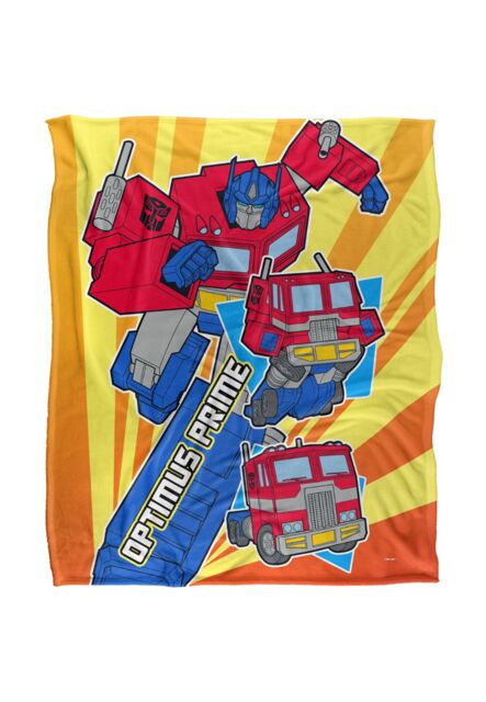 Hasbro Transformers Optimus Prime Transform Silky Touch Blanket 152x127cm in White - Size: 152x127 cm - image 1
