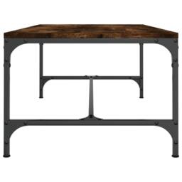 Berkfield Home Coffee Table Smoked Oak 100x50x35 cm Engineered Wood in Brown - Size: 100 x 50 x 35 cm - thumbnail 5