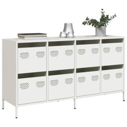 Berkfield Home Sideboard White 135x39x73.5 cm Cold-rolled Steel - thumbnail 2