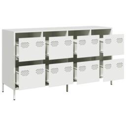 Berkfield Home Sideboard White 135x39x73.5 cm Cold-rolled Steel - thumbnail 4