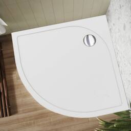 Bathroom Kingdom Oliver Stone Quadrant Shower Tray 800x800mm in White