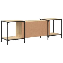 Berkfield Home TV Cabinet Sonoma Oak 153x37x50 cm Engineered Wood in Brown - Size: 153 x 37 x 50 cm - thumbnail 6