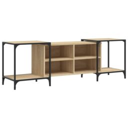 Berkfield Home TV Cabinet Sonoma Oak 153x37x50 cm Engineered Wood in Brown - Size: 153 x 37 x 50 cm - thumbnail 2