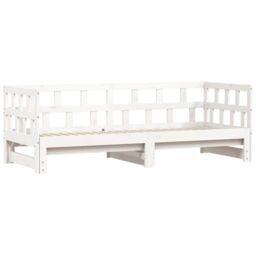 Berkfield Home Daybed with Trundle White 90x190 cm Solid Wood Pine - thumbnail 5