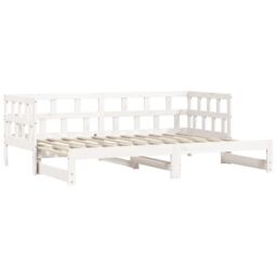 Berkfield Home Daybed with Trundle White 90x190 cm Solid Wood Pine - thumbnail 3