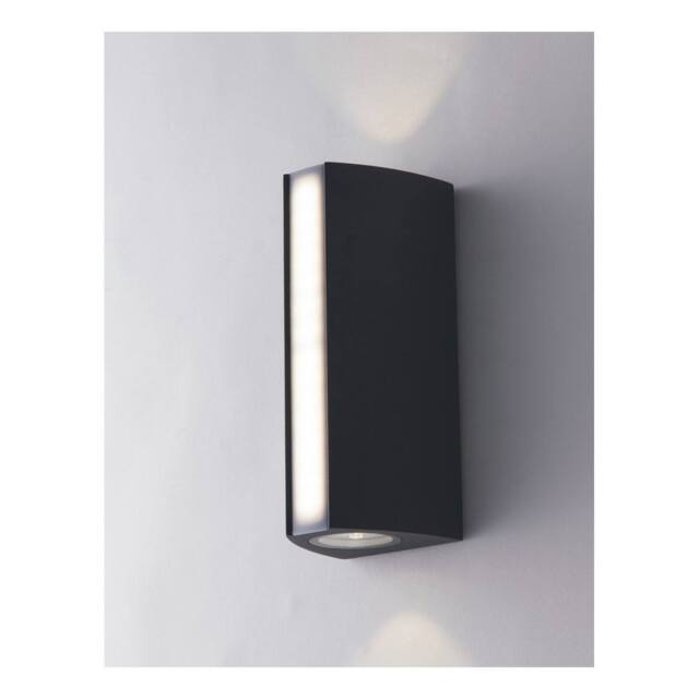 Netlighting Ray Outdoor LED Aluminum Up Down Wall Lamp Anthracite IP54 4000K in Black
