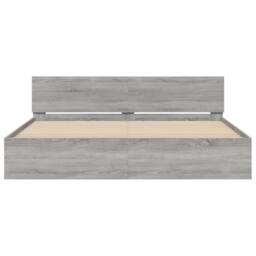 Berkfield Home Bed Frame with LED without Mattress Grey Sonoma 180x200 cm Super King - thumbnail 7