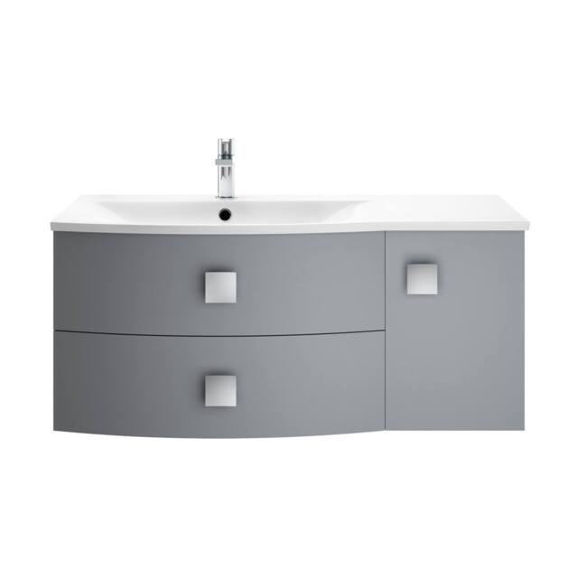 Balterley Gentleshaw 1 Door 2 Drawer Left-Hand Vanity Basin Unit, 1000mm in Grey - image 1