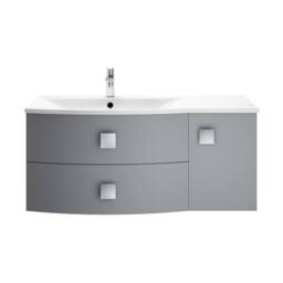 Balterley Gentleshaw 1 Door 2 Drawer Left-Hand Vanity Basin Unit, 1000mm in Grey - thumbnail 1
