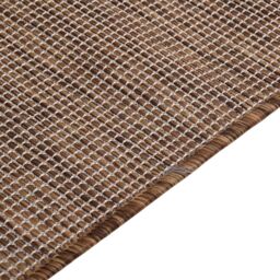 Berkfield Home Outdoor Flatweave Rug 80x250 cm Brown - Size: Medium - thumbnail 4