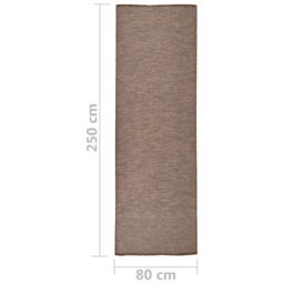 Berkfield Home Outdoor Flatweave Rug 80x250 cm Brown - Size: Medium - thumbnail 6