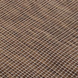 Berkfield Home Outdoor Flatweave Rug 80x250 cm Brown - Size: Medium - thumbnail 5