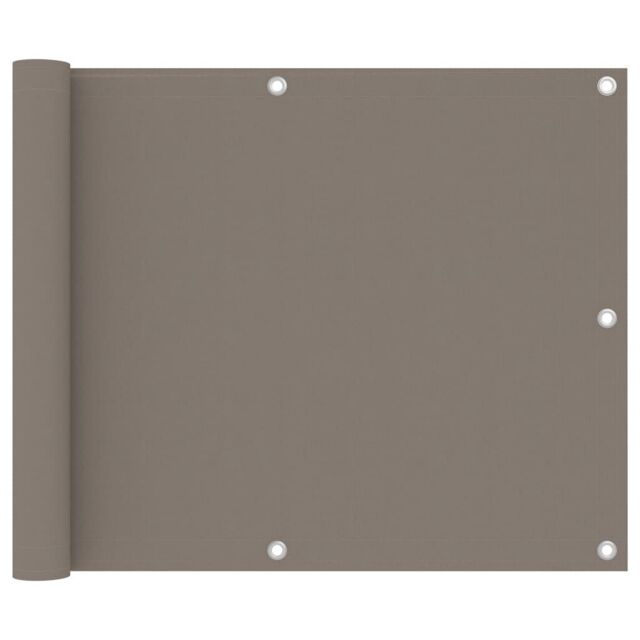 Berkfield Home Balcony Screen Taupe 75x500 cm Oxford Fabric - image 1