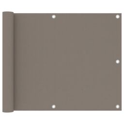Berkfield Home Balcony Screen Taupe 75x500 cm Oxford Fabric - thumbnail 1