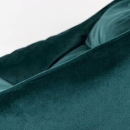 icon Natalia Velvet Adults Bean Bag Armchair & Pouffe, Large Beanbag & Footstool Olive Green in Teal - thumbnail 5
