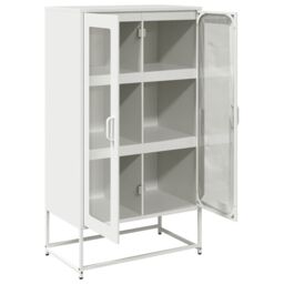 Berkfield Home Highboard White 68x39x123 cm Steel - Size: 68 x 39 x 123 cm - thumbnail 6