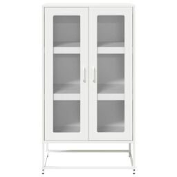Berkfield Home Highboard White 68x39x123 cm Steel - Size: 68 x 39 x 123 cm - thumbnail 5