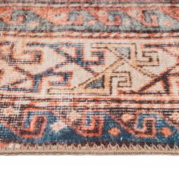 Kukoon Washable Runner Rug Navy Traditional Long Hallway Carpet Mat 80cm x 300cm in Terracotta - Size: 80 cm x 300 cm - thumbnail 3