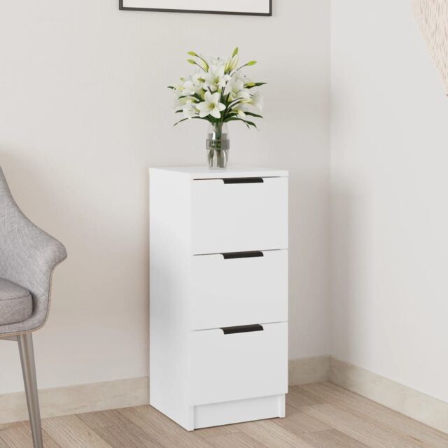 Berkfield Home Sideboard White 30x30x70 cm Engineered Wood - Size: 30 x 30 x 70 cm - image 1