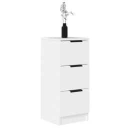 Berkfield Home Sideboard White 30x30x70 cm Engineered Wood - Size: 30 x 30 x 70 cm - thumbnail 4