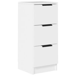 Berkfield Home Sideboard White 30x30x70 cm Engineered Wood - Size: 30 x 30 x 70 cm - thumbnail 2