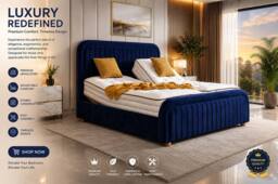 SOFT SNOOZE BEDS Premium Upholstery Adjustable Mobility Bed With Mattresses Headboard in Silver - Size: Super King - thumbnail 3