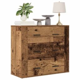 Berkfield Home Sideboard Old Wood 80x33x70 cm Engineered Wood in Brown - Size: 80 x 33 x 70 cm - thumbnail 1