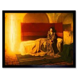 "Artery8 Tanner The Annunciation Home Decor 12x16"" Framed Art Print in Yellow - Size: W12"" x H16""" - thumbnail 1