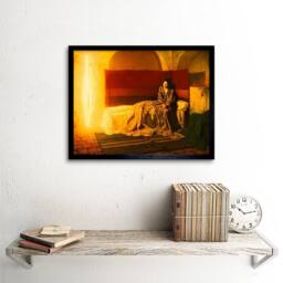 "Artery8 Tanner The Annunciation Home Decor 12x16"" Framed Art Print in Yellow - Size: W12"" x H16""" - thumbnail 2