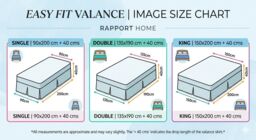 Rapport Home 56P Polycotton Fitted Valanced in Cream - Size: King - thumbnail 2