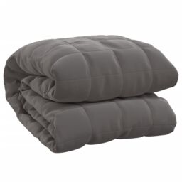 Berkfield Home Weighted Blanket Grey 155x220 cm 11 kg Fabric - thumbnail 2