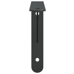 Berkfield Home Shelf Brackets 4 pcs 23.5x2.5x15.5 cm Black Stainless Steel - thumbnail 5