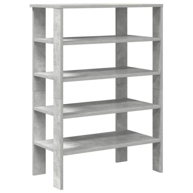 Berkfield Home Shoe Rack Concrete Grey 61x32x87.5 cm Engineered Wood - image 1