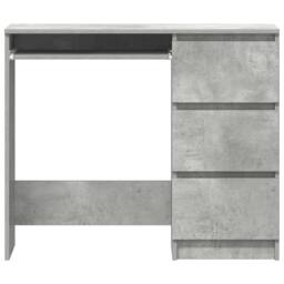 Berkfield Home Elegant Desk Concrete Grey 90x45x76 cm Engineered Wood - Size: 90 x 45 x 76 cm - thumbnail 6