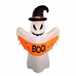 Garden Greatness 4ft Light-Up Inflatable Halloween Ghost Decoration in White - Size: 1 Pack - thumbnail 2